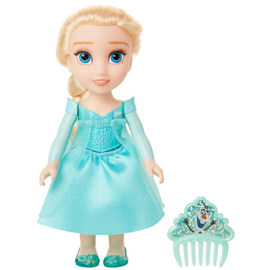 MUÑECA 15 CM CON PEINE PRINCESA ELSA
