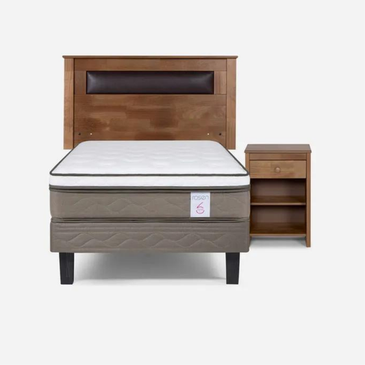 Cama New Style 6 1,5 Plazas + Muebles Ferrara rosen