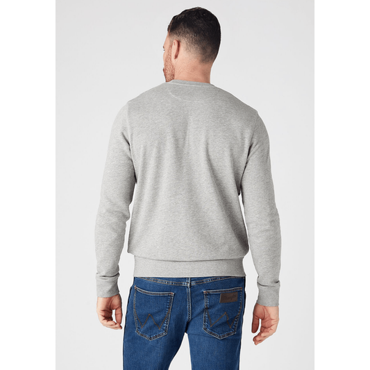 Polerón Wrangler Crew Sweat Mid Grey Melange