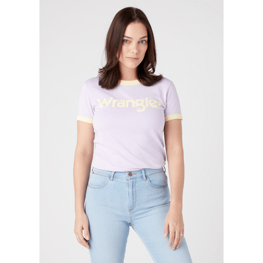 Polera Wrangler Ringer Tee Pastel Violet