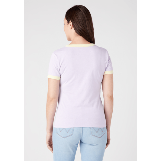 Polera Wrangler Ringer Tee Pastel Violet