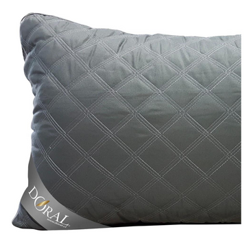 Almohada Luxury Zurich Bordada Doral (Gris Bordado Rombo)