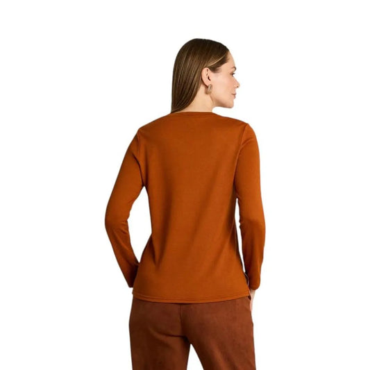 POLERA TERRACOTA LANILLA ESTAMPADA | MUJER LORENZO DI PONTTI