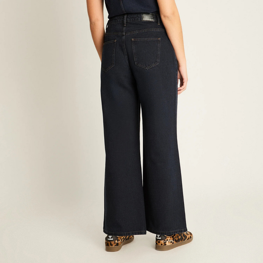 Jeans Oscuro Palazzo Acuarela Mujer