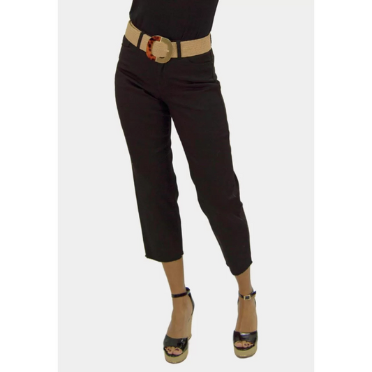 Pantalón Capri Tentation Negro Gabardina