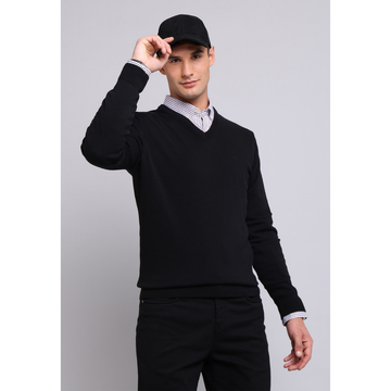 SWEATER CUELLO V ARROW NEGRO