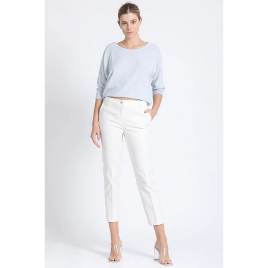 PANTALON SASTRE CON BASTILLA GABARDINA FALLA CRUDO