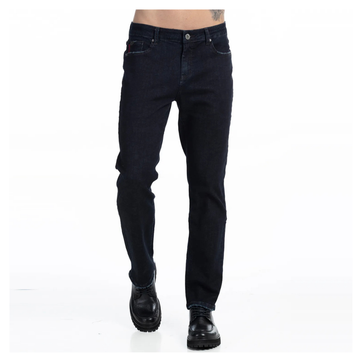 Jeans Ellus Straight Tiro Medio Azul