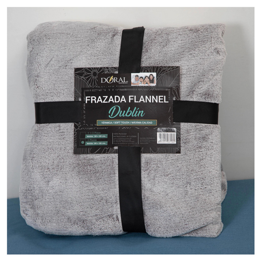 FRAZADA DORAL FLANNEL ESTAMP DUBLIN 1.5PZ MIX