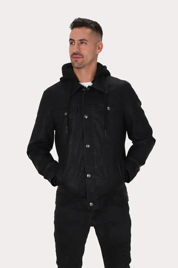 CHAQUETA PU RAVELL NEGRO | GANGSTER HOMBRE