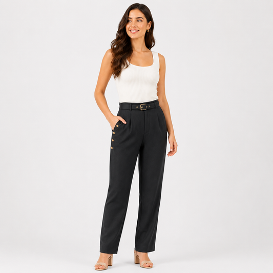 PANTALON CLASICO RECTO LISO | GIVE