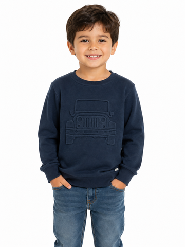 POLERÓN NIÑO MANGA LARGA CON DISEÑO JEEP EN RELIEVE | OSITO