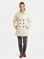 ABRIGO BEIGE CON DETALLE DE BOTONES | LIO-LA