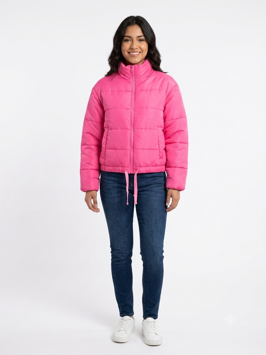 PARKA FUCSIA ACOLCHADA TALLA M | ACUARELA