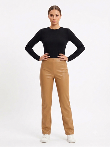 CALZA CUERINA TONO CAMEL TALLA UNICA | AMIRA