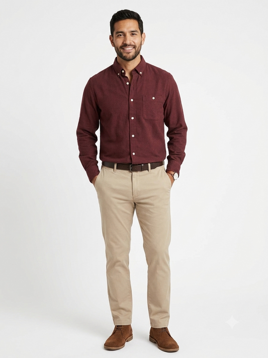 CAMISA FRANELA BURDEO | KOTTING