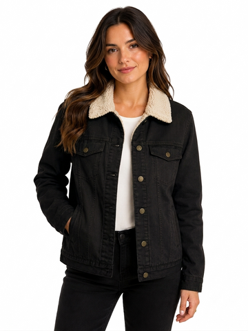 CHAQUETA NEGRA MUJER | WADOS