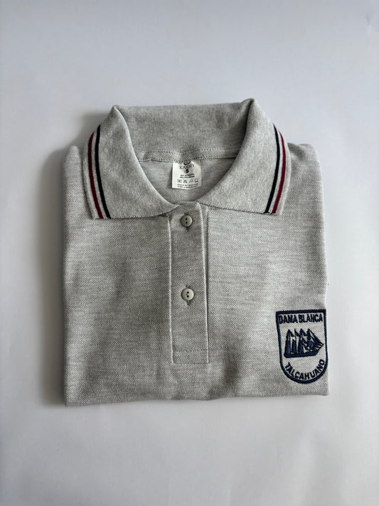 Polera Piqué Escuela Dama Blanca.