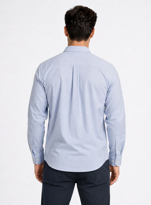 CAMISA FANTASÍA REGULAR FIT CELESTE | PIERO BUTTI