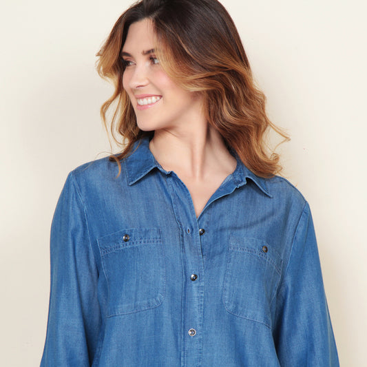 BLUSA MANGA LARGA LYOCELL | WADOS
