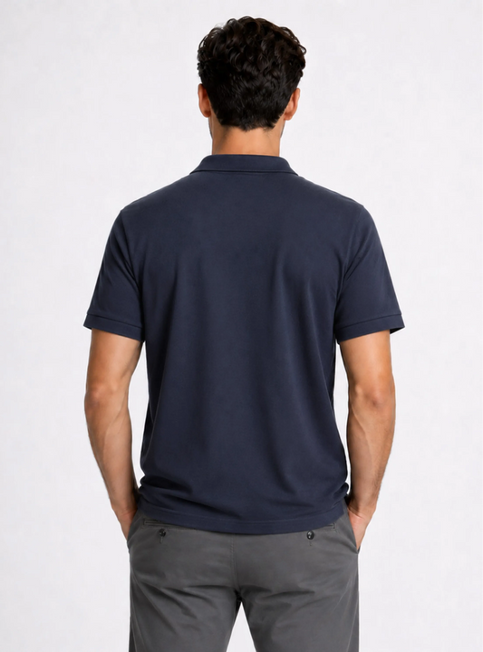POLERA PIQUÉ REGULAR FIT AZUL MARINO | PIERO BUTTI