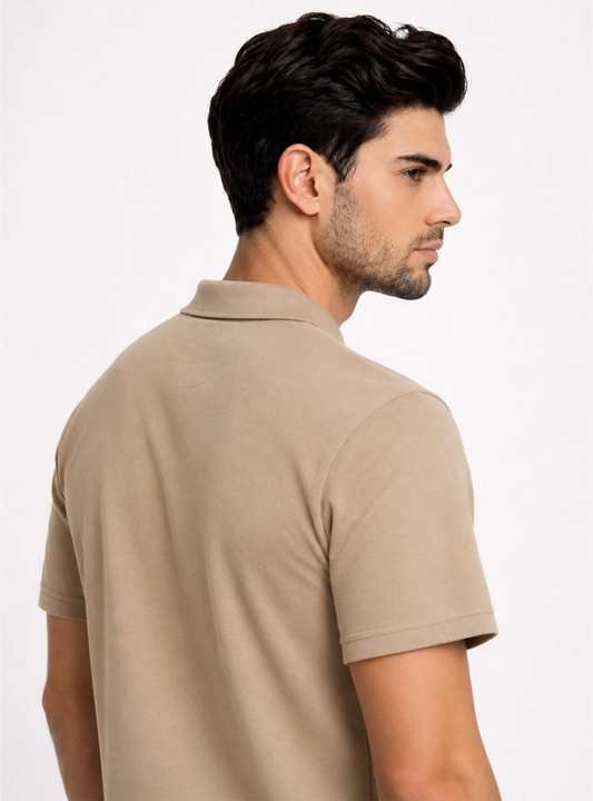 POLERA PIQUÉ REGULAR FIT CAFÉ | PIERO BUTTI