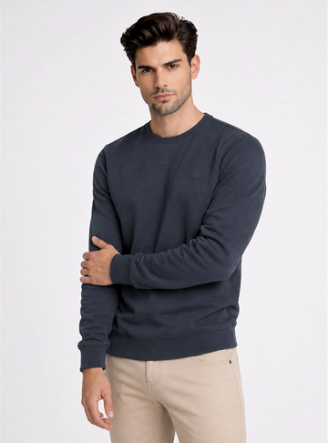 SWEATER CUELLO REDONDO REGULAR FIT AZUL MARINO | PIERO BUTTI